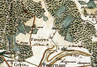 Carte de Cassini, vers 1780