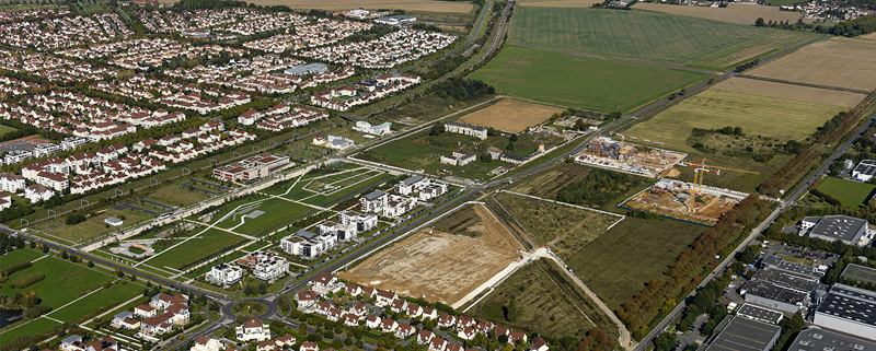 Vue de l'urbanisation en cours