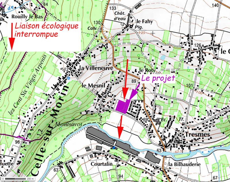 Carte de situation du projet
