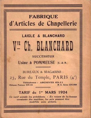 Fabrique de chapeaux