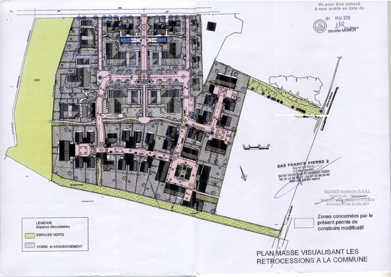 Vue en plan du lotissement