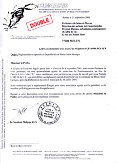 Lettre pour demander à faire partie d'un groupe de travail sur la publicité