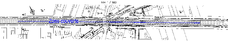 Vue en plan des voies entyerres